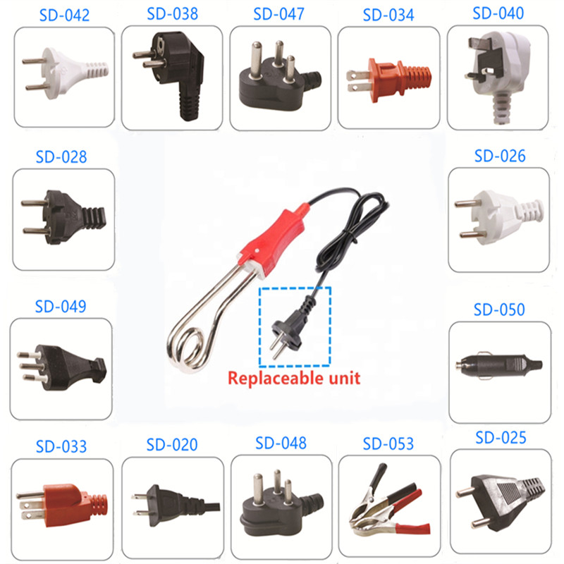 various plug of immersion water heater